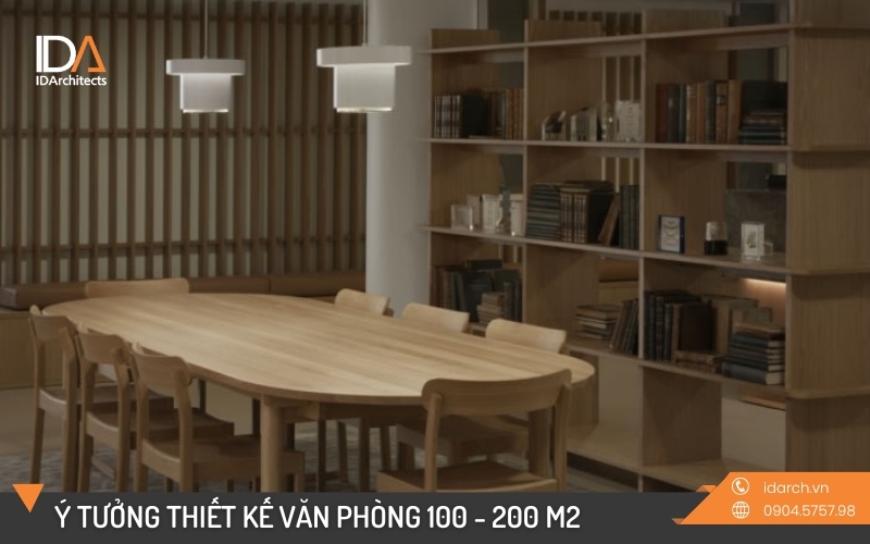 y tuong thiet ke van phong 100 m2  200 m2